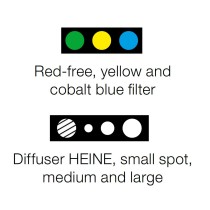 HEINE OMEGA 600 Indirect Ophthalmoscope apertures
