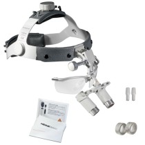 HEINE HRP loupes on Professional L headband with S-GUARD