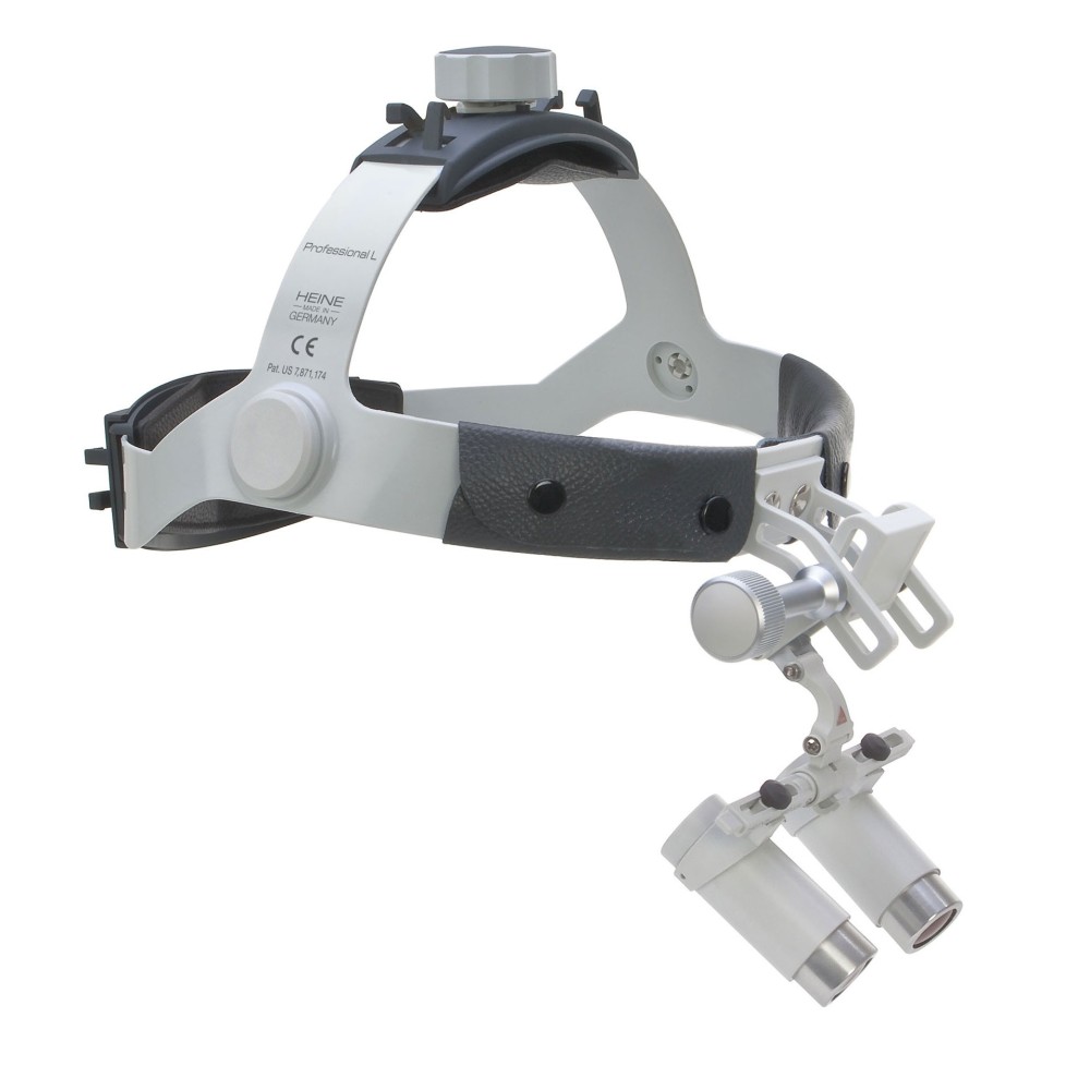 HEINE HRP binocular loupes on Professional L headband