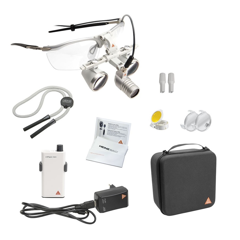 HEINE LoupeLight2 set with HR 2.5x binocular loupes