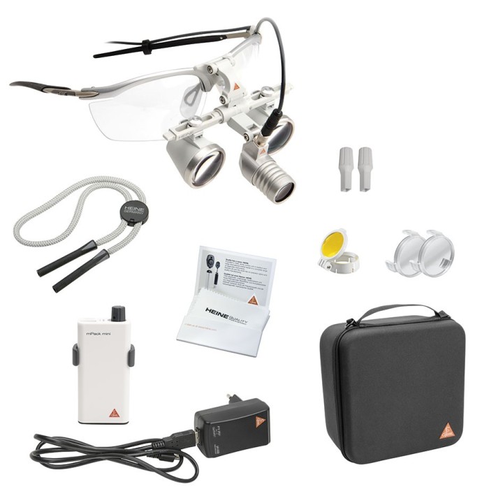 HEINE LoupeLight2 set with HR 2.5x binocular loupes