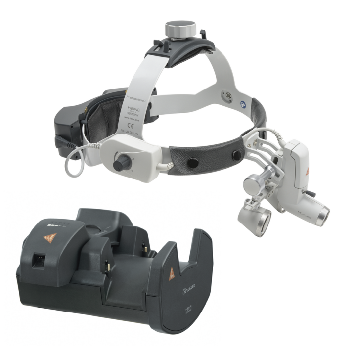 HEINE ML4 LED UNPLUGGED Kit with HR 2.5x loupes and wall charger