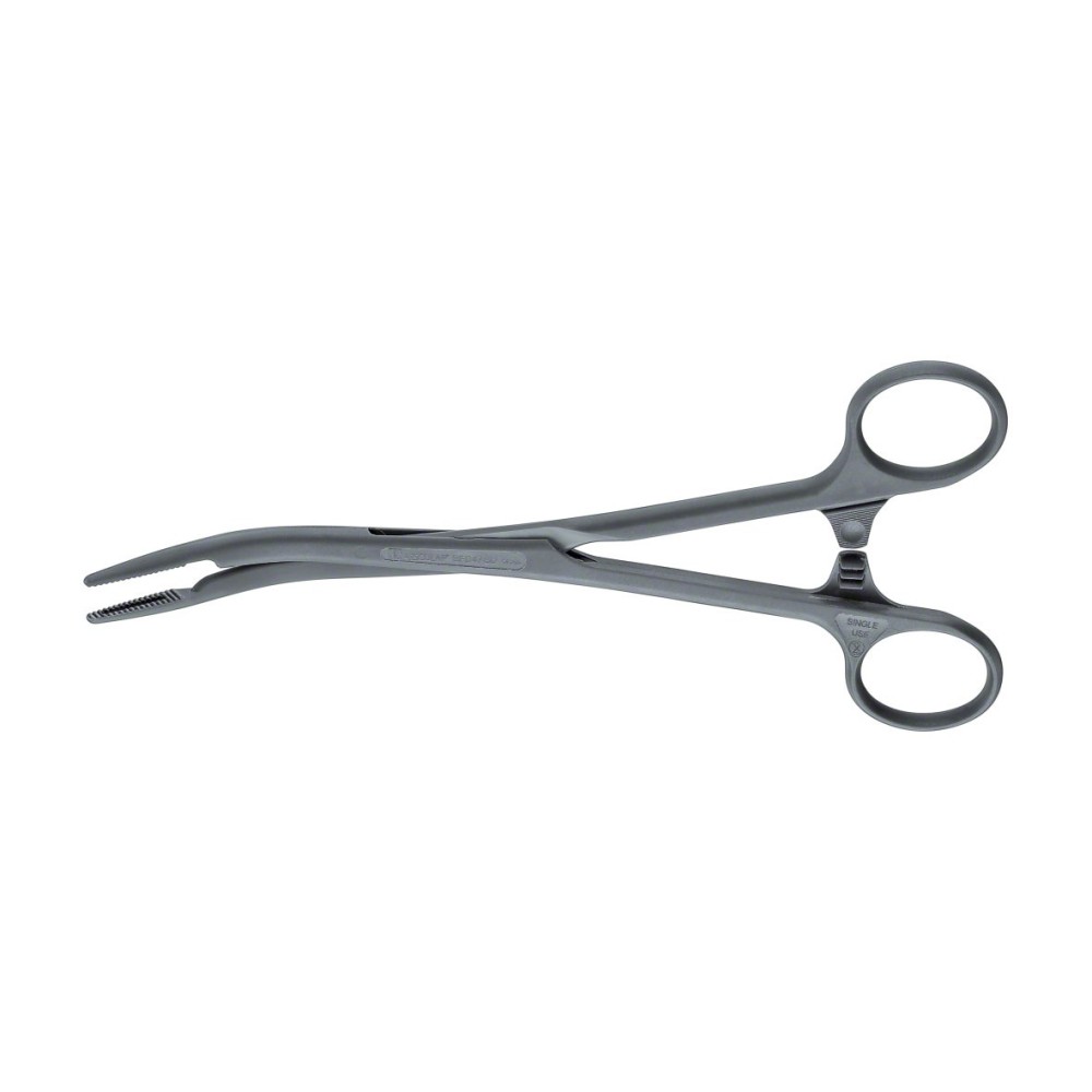 Aesculap SUSI Sponge-/Dressing Forceps, curved, 200 mm, sterile, disposable