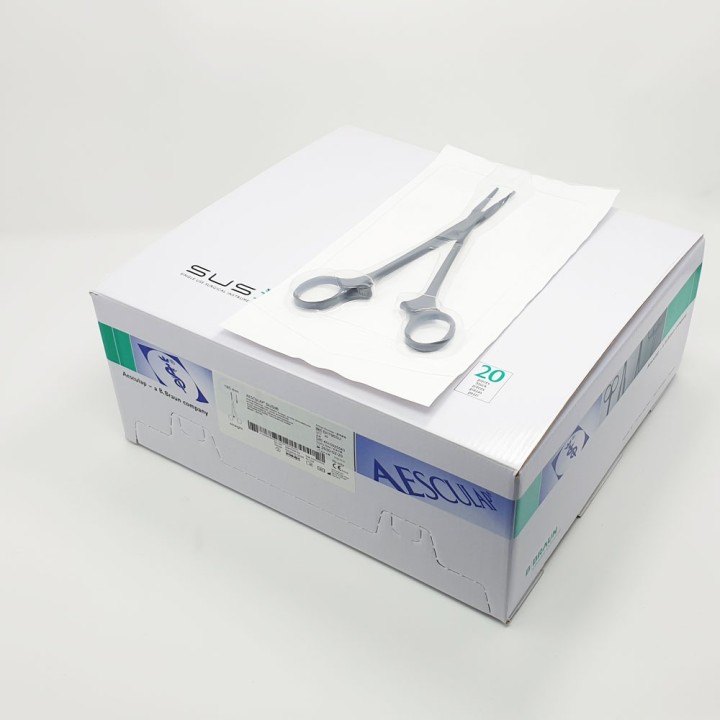 Aesculap SUSI Sponge-/Dressing Forceps, straight, 200 mm, sterile, disposable