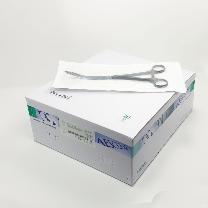 Aesculap SUSI MAIER Dressing Forceps, curved, 265 mm, sterile