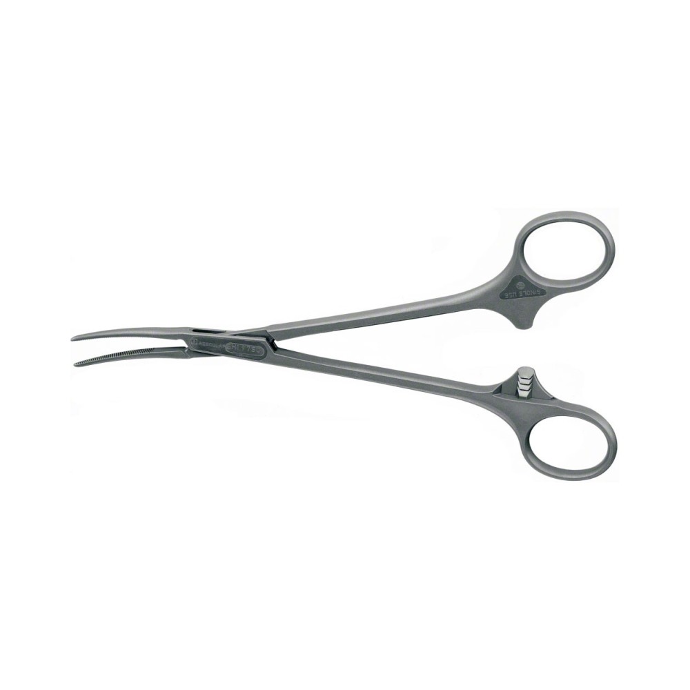 Aesculap SUSI BIRKETT Hemostatic Forceps, curved, 185 mm, sterile