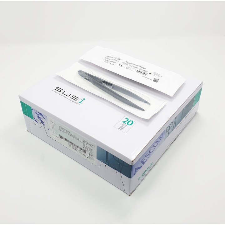 Aesculap SUSI Tissue Forceps, 1x2 teeth, 145 mm, disposable