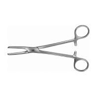 Aesculap Tubing Clamp, straight, 180 mm (7"), serrated