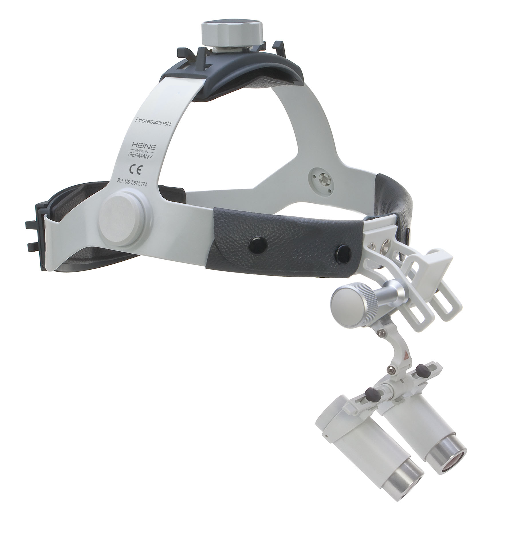 HEINE HRP loupes on Professional L headband without S-GUARD